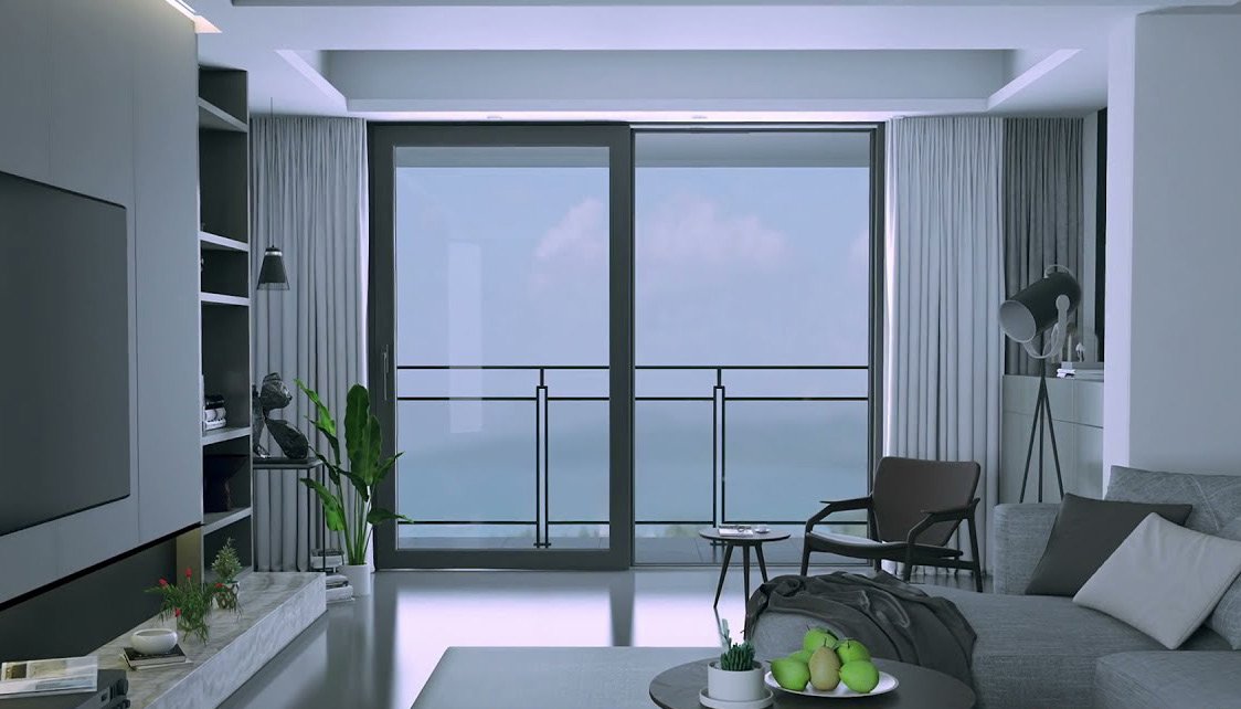 Janela de guilhotina – detalhe visual na dobra 2